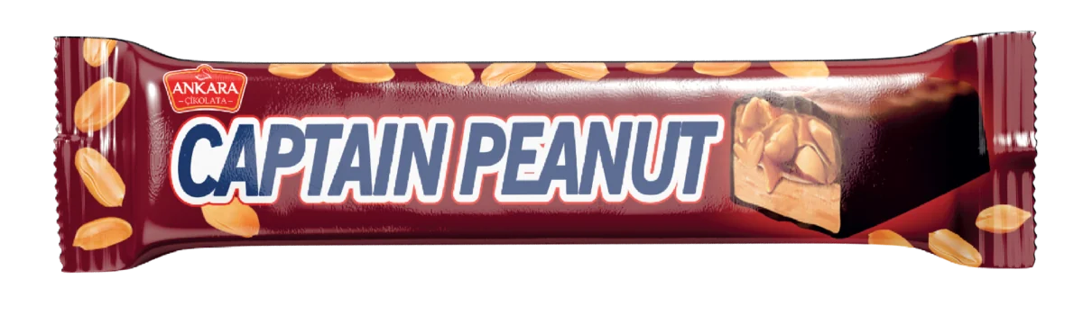 Ender Captain Peanut 25 g — Compound-coated peanut and caramel nougat bar