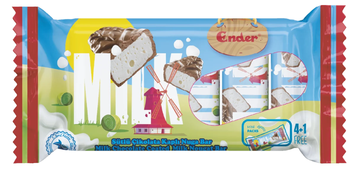 Ender Milk 125 g · Multipack — Barre de nougat, enrobage chocolat au lait
