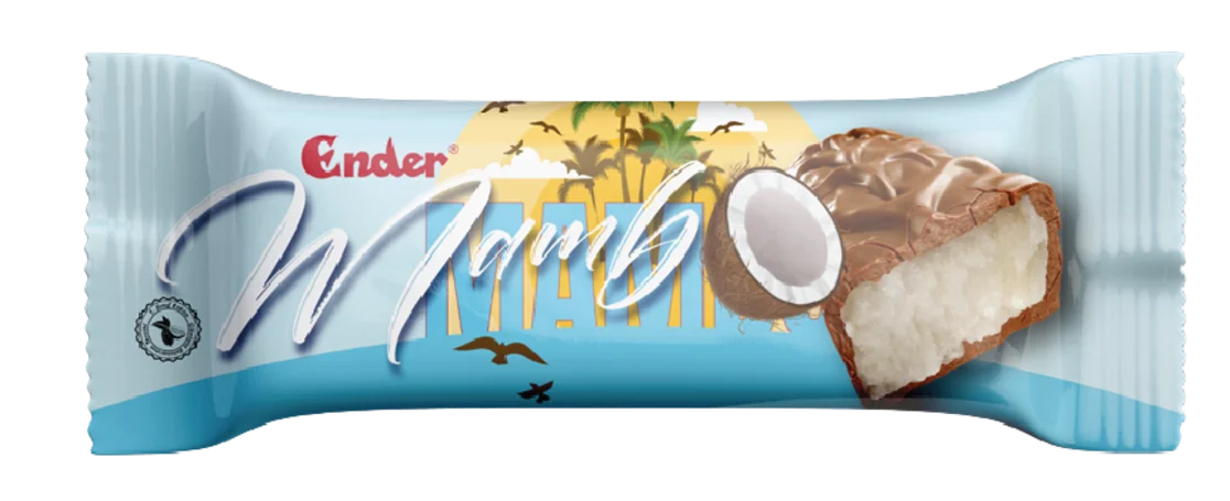 Ender Mambo 30 غ — لوح بجوز الهند مغطى بشوكولاتة الحليب