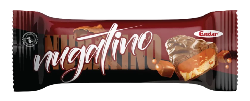 Ender Nugatino 25 g — Milk-chocolate coated caramel nougat bar