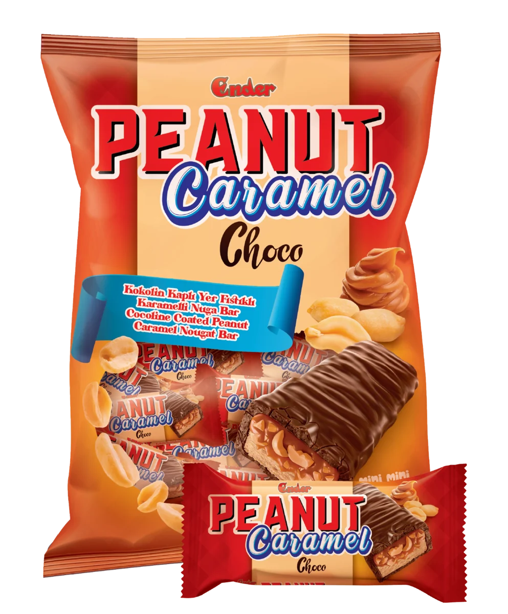 Ender Peanut Caramel 200 g · Doypack — Compound-coated peanut and caramel nougat bar