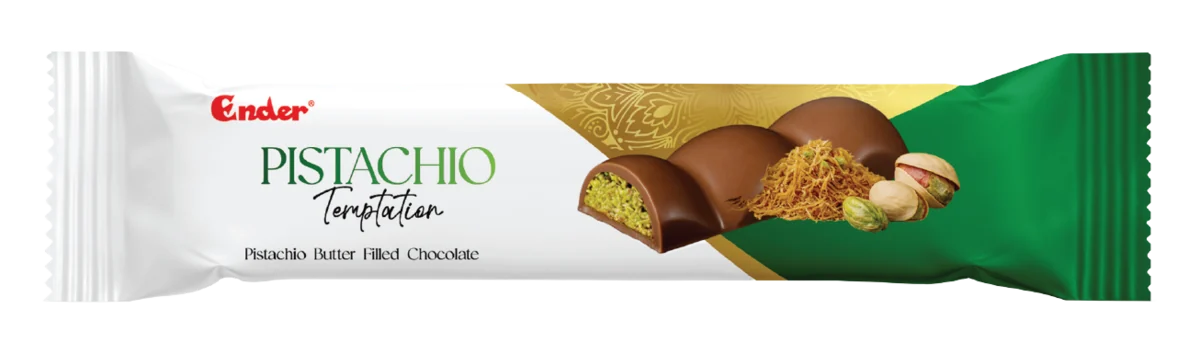 Ender Pistachio Temptation 35 g — Cream-filled milk chocolate