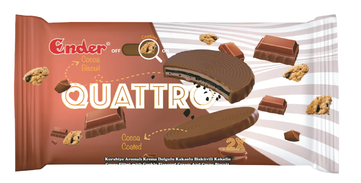 Ender Quattro Galleta 42 g — Barra rellena de crema con sabores